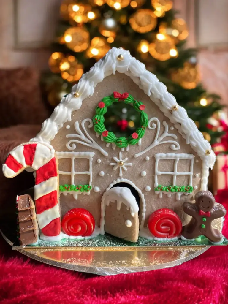 Casa de galletas diseño navidad 